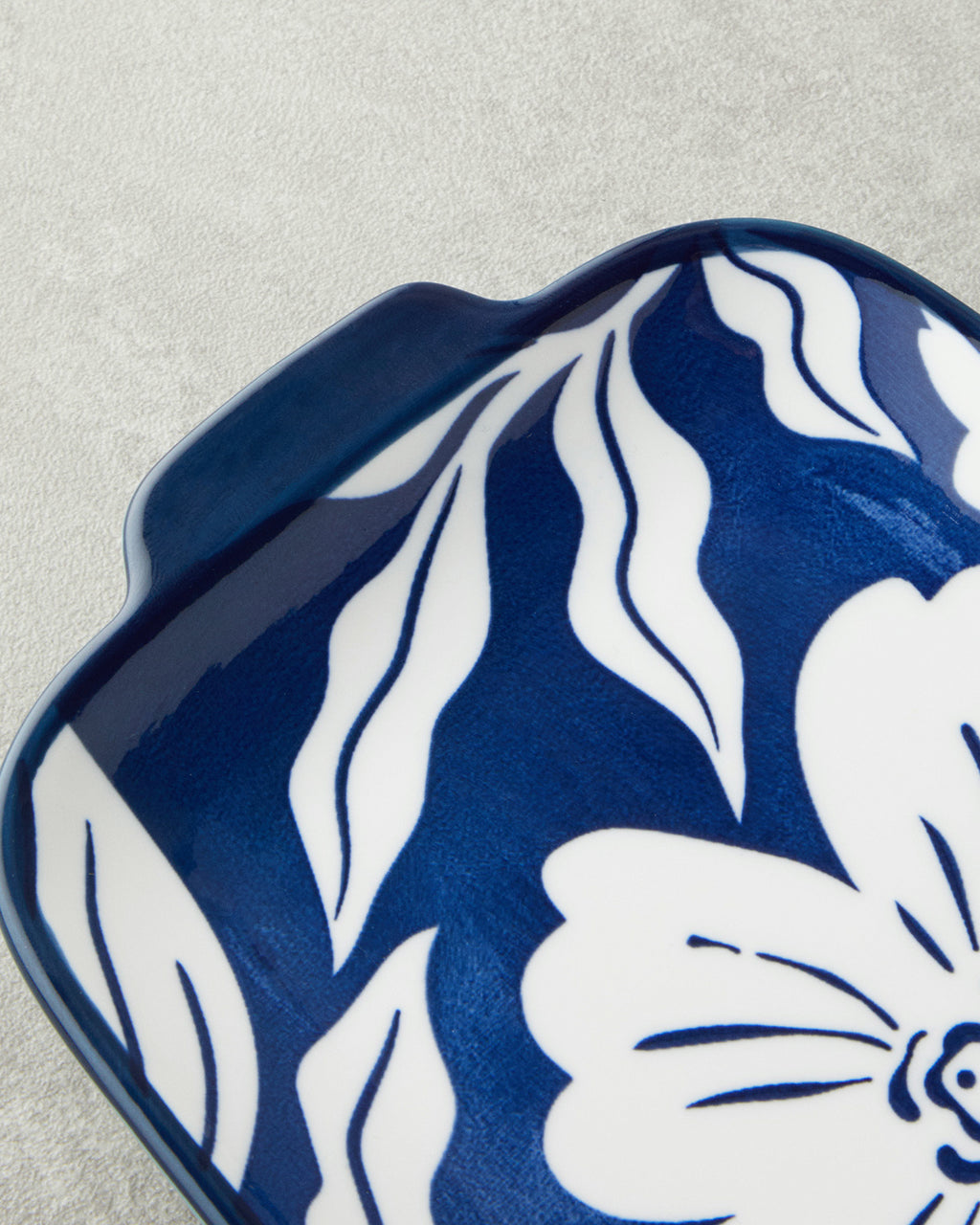Ophelia Porcelain Rectangular Plate 29x13 cm Blue - White (view 3)