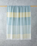Cotton Striped Beach Towel 90x150 cm Ecru - Green - Yellow