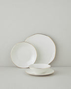 Carmen Porcelain Table Set 24 Pieces, 6 Servings - Gold