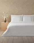 Kyle Cotton Piped Double Duvet Cover Set 200x220 cm White