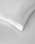 Kyle Cotton Piped Double Duvet Cover Set 200x220 cm White (view 4)