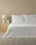 Taylor Lyocell Satin Double Size Duvet Cover Set 200x220 cm - White