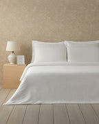 Taylor Lyocell Satin Double Size Duvet Cover Set 200x220 cm - White