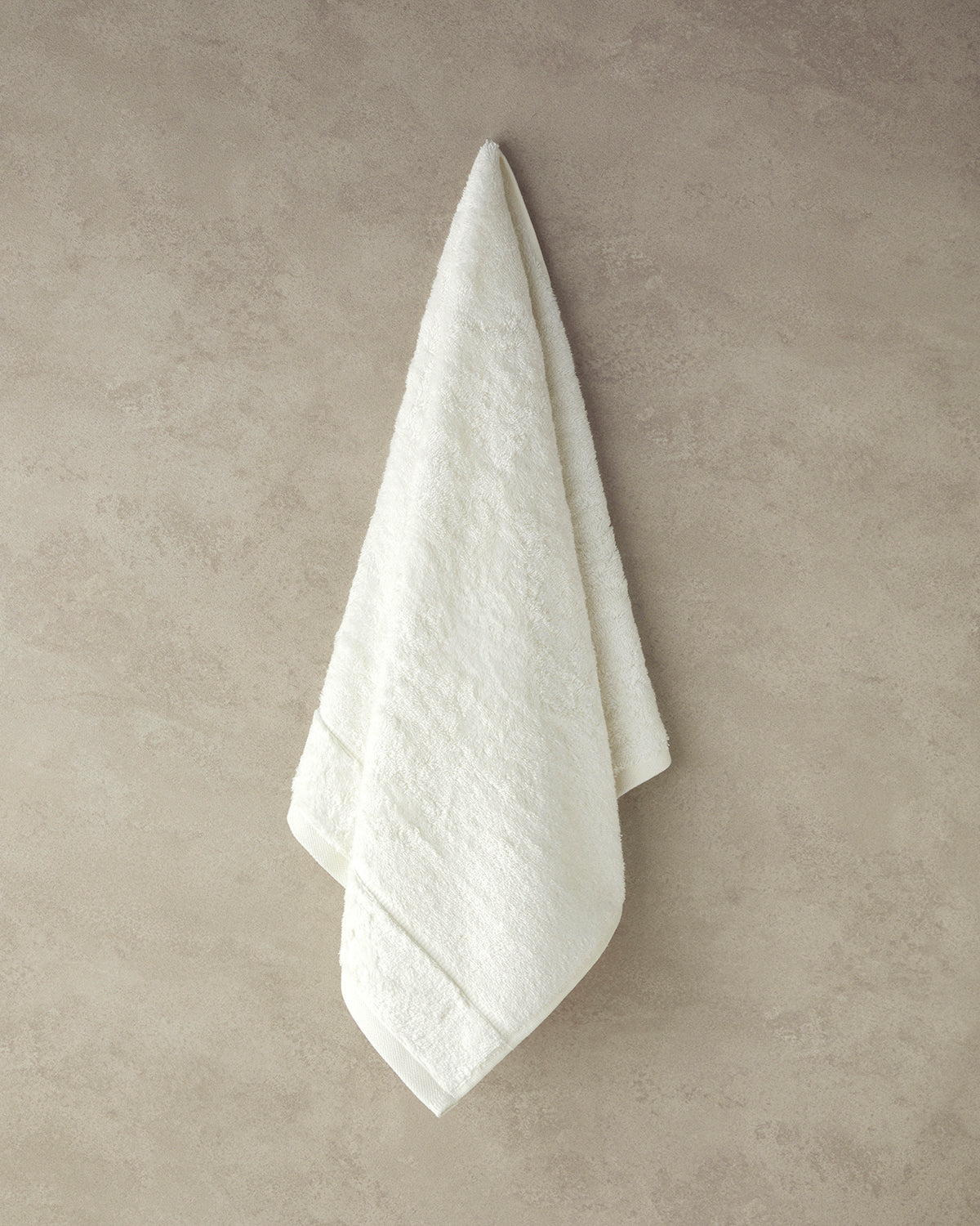 Leafy Bamboo Face Towel 50x90 cm - Ecru