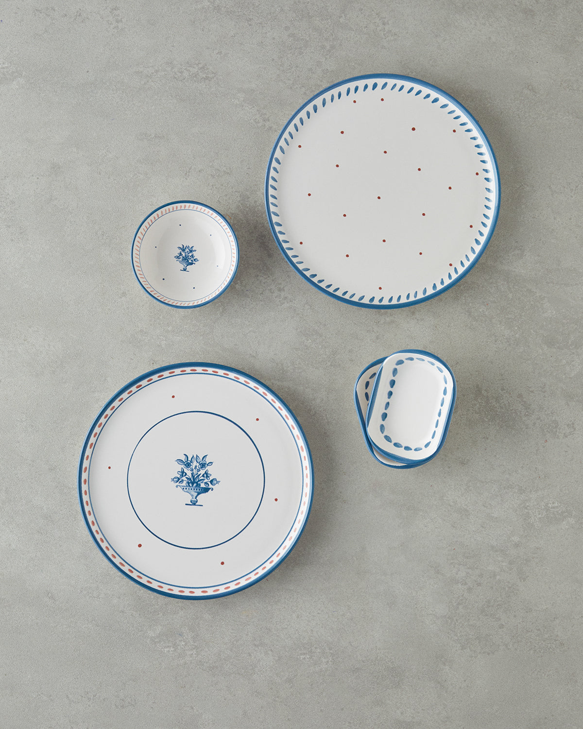 Whisper Ceramic Breakfast Set 8 Pieces, 2 Servings Blue (view 2)