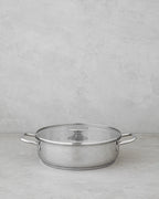 Siena Stainless Steel Shallow Pot 24 cm Silver