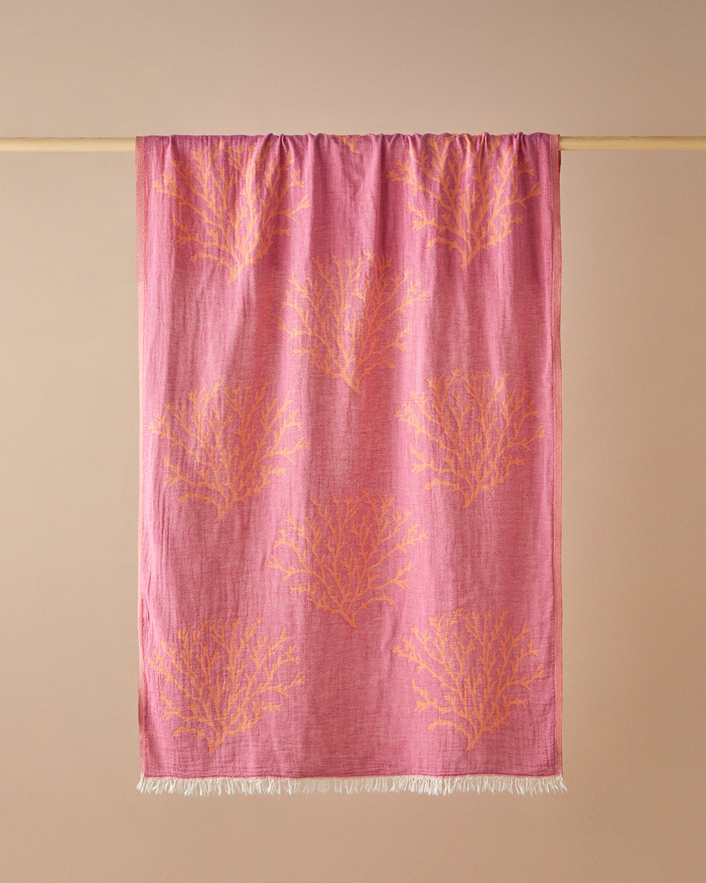 Coral Cotton Bag Bath Wrap 90x150 cm Fuchsia - Orange