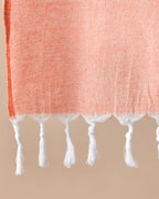 Candy Regenerated Striped Bath Wrap 90x150 cm - Yellow - Coral (view 2)