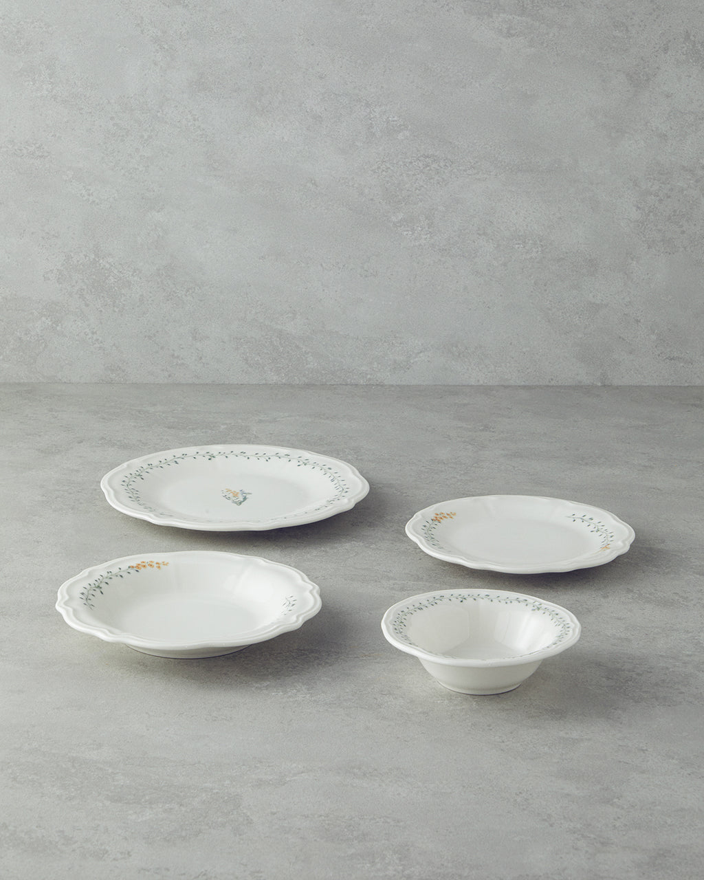 Frezya Porcelain Table Set 24 Pieces, 6 Servings Yellow - Green (view 3)