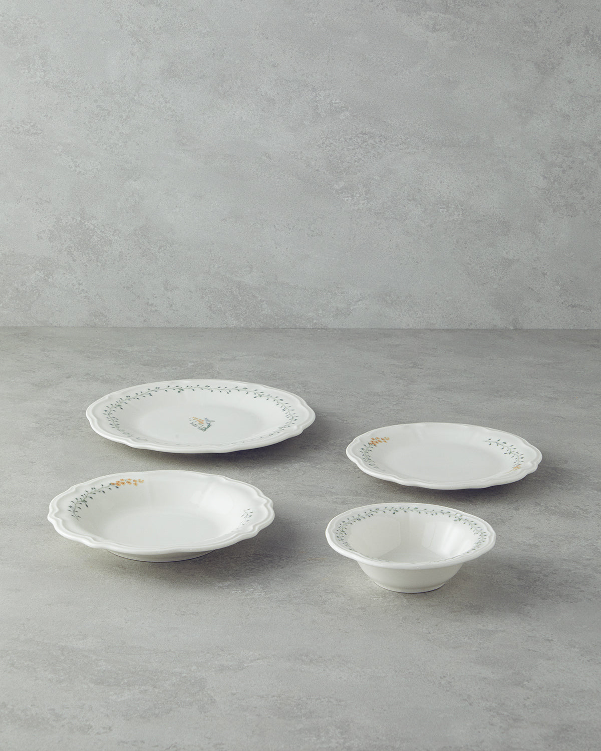 Frezya Porcelain Table Set 24 Pieces, 6 Servings Yellow - Green (view 3)
