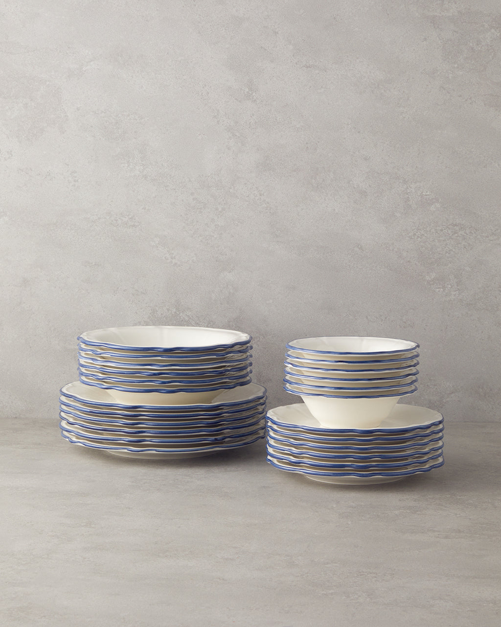 Porcelain Table Set 24 Pieces, 6 Servings Blue (view 2)