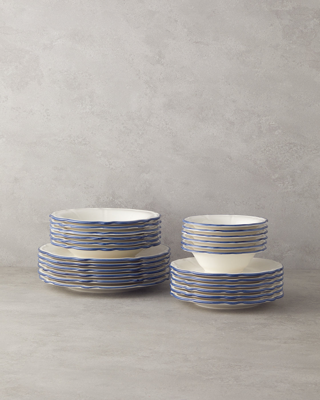 Porcelain Table Set 24 Pieces, 6 Servings Blue (view 2)