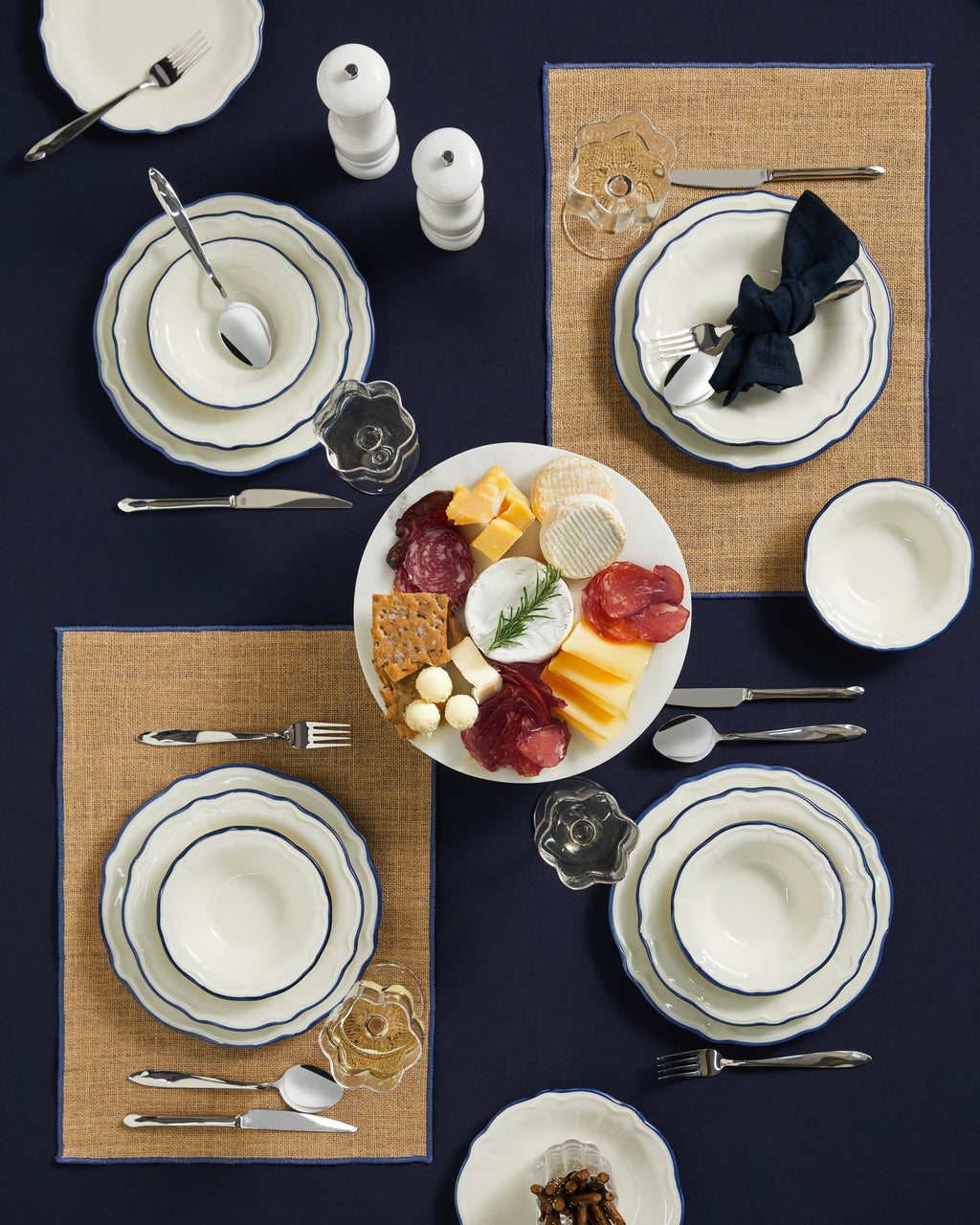Porcelain Table Set 24 Pieces, 6 Servings Blue (view 5)