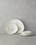 Porcelain Table Set 24 Pieces, 6 Servings Blue - Yellow