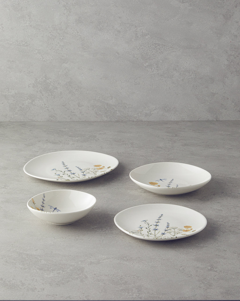 Porcelain Table Set 24 Pieces, 6 Servings Blue - Yellow (view 2)