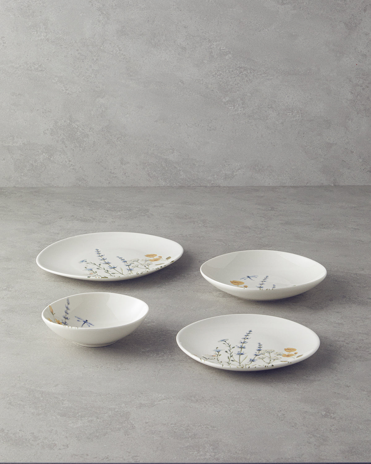 Porcelain Table Set 24 Pieces, 6 Servings Blue - Yellow (view 2)