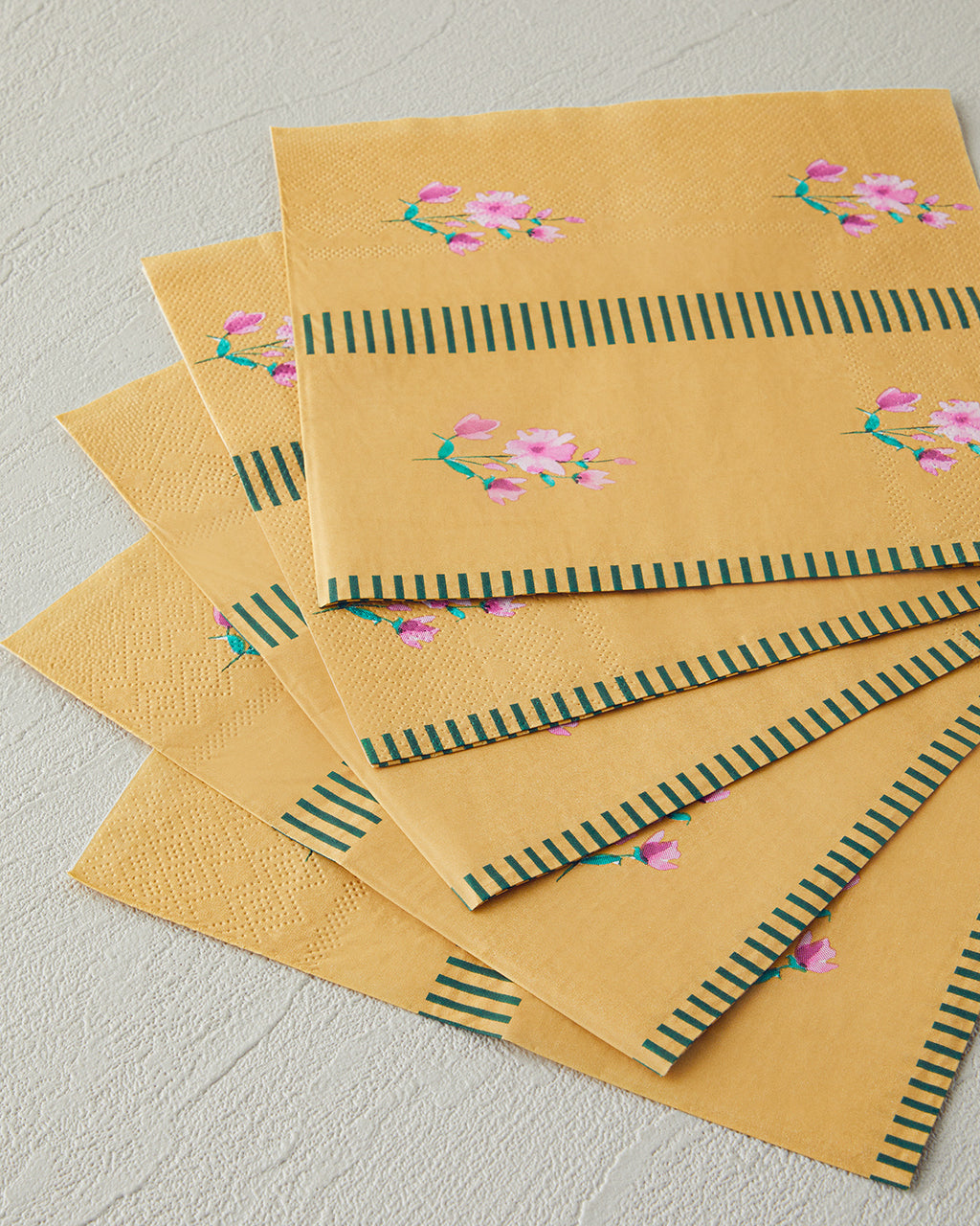 Retro Blossom Paper 20 pcs Napkin 33x33 cm Orange (view 2)