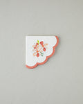 Retro Bouquet Paper 20 pcs Napkin 32x32 cm White