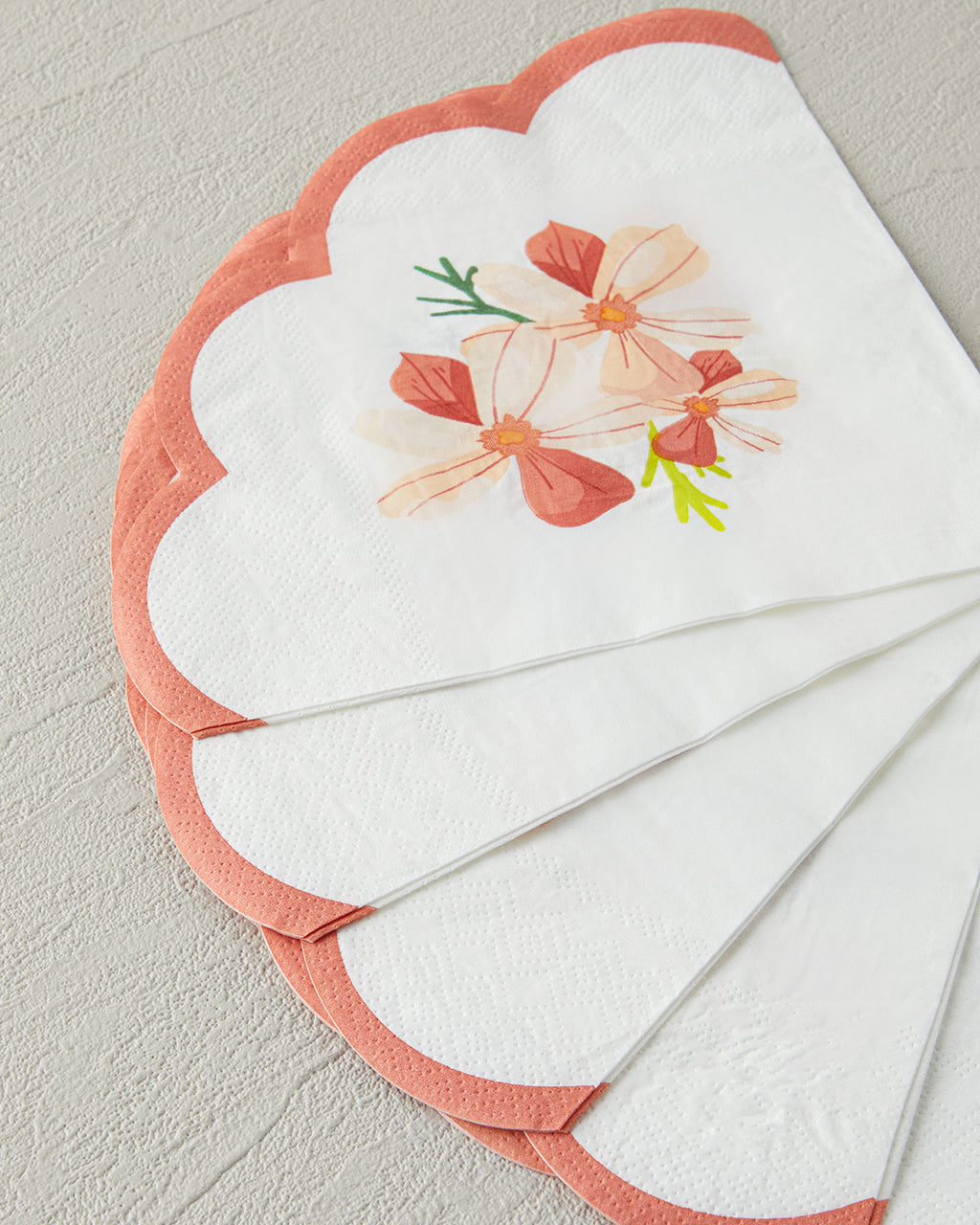 Retro Bouquet Paper 20 pcs Napkin 32x32 cm White (view 2)