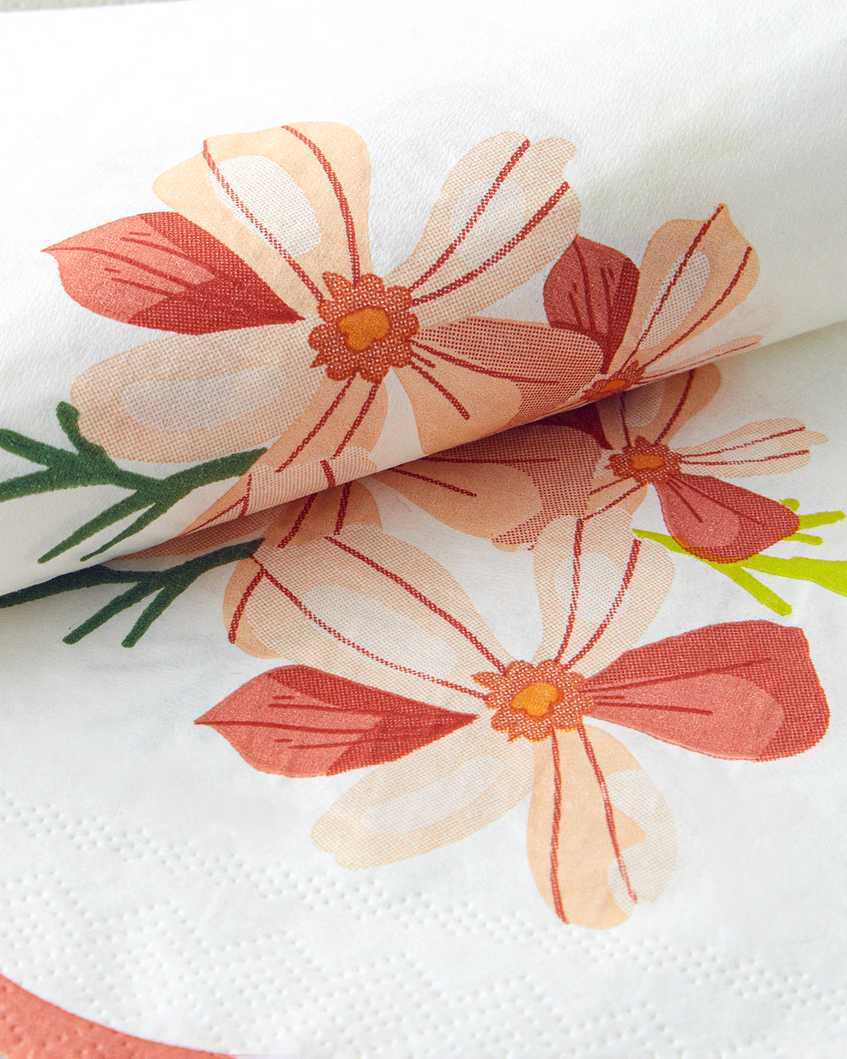 Retro Bouquet Paper 20 pcs Napkin 32x32 cm White (view 3)