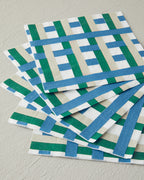 Retro Plaid Paper 20 pcs Napkin 33x33 cm Green (view 2)