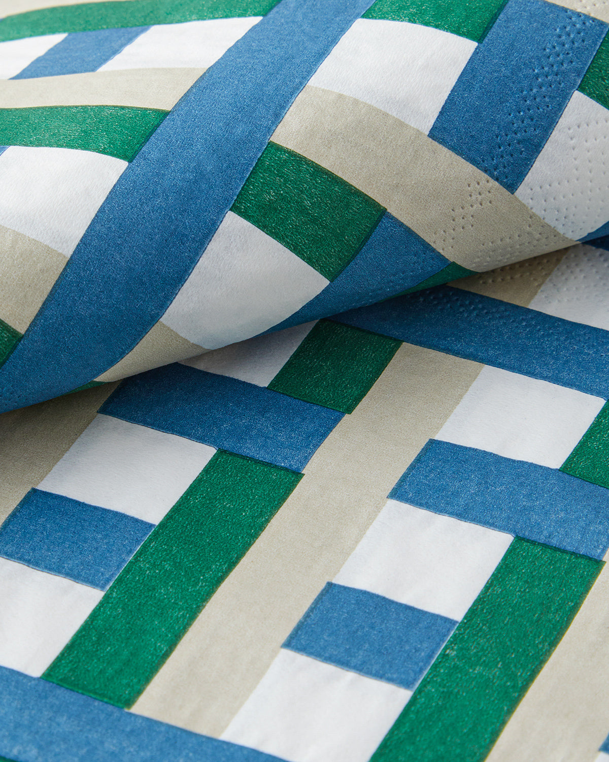 Retro Plaid Paper 20 pcs Napkin 33x33 cm Green (view 3)
