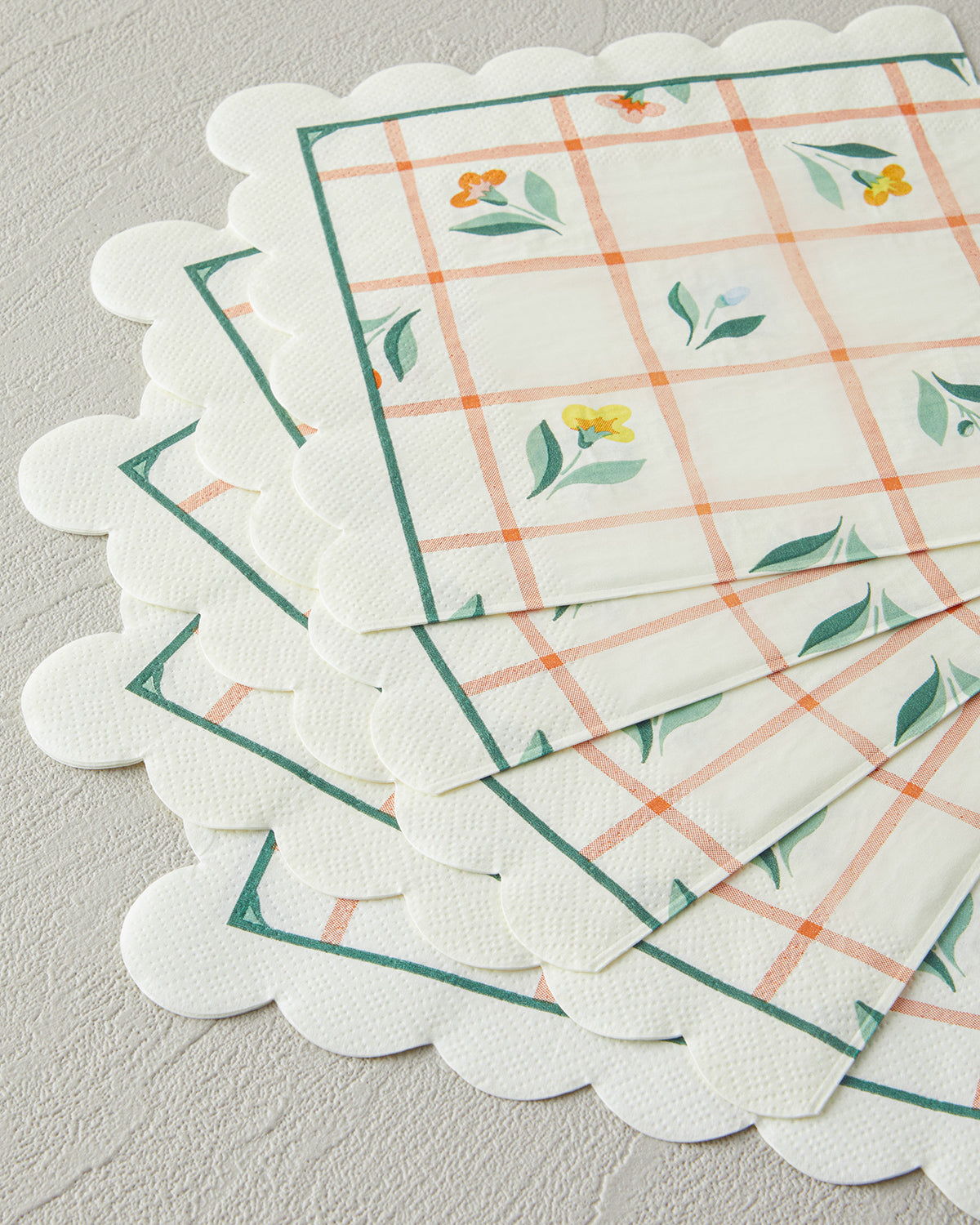 Retro Flowery Paper 20 pcs Napkin 33x33 cm Cream (view 2)