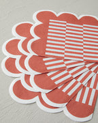 Retro Line Paper 20 pcs Napkin 33x33 cm Terracotta (view 2)
