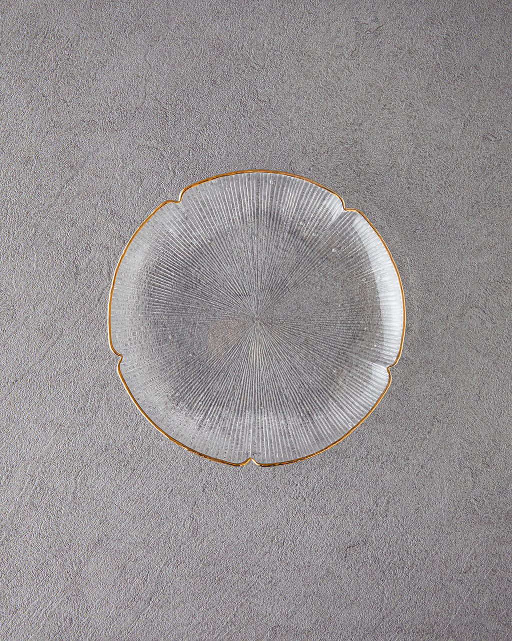 Glass Cake Plate 21 cm Gold