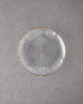 Glass Cake Plate 21 cm Gold