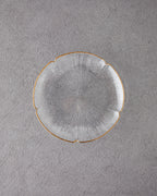 Glass Cake Plate 21 cm Gold