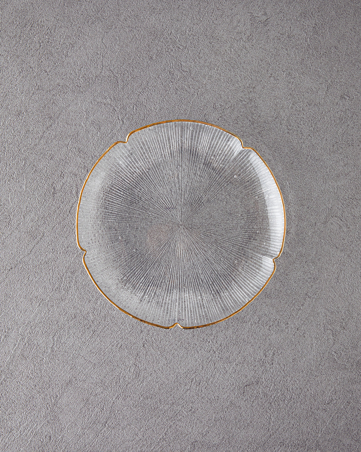 Glass Cake Plate 21 cm Gold