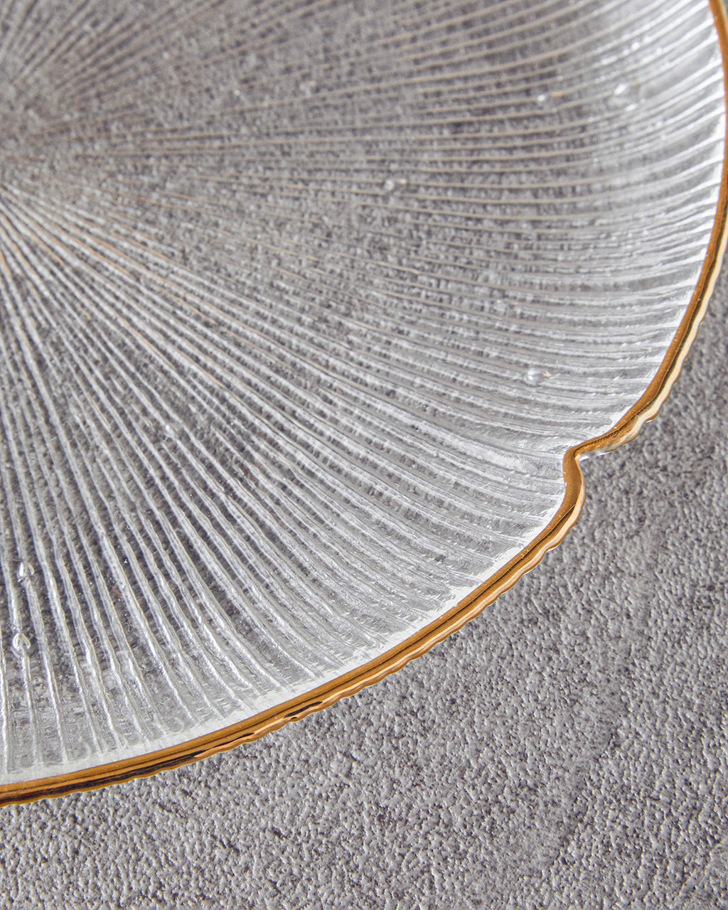 Glass Cake Plate 21 cm Gold (view 2)
