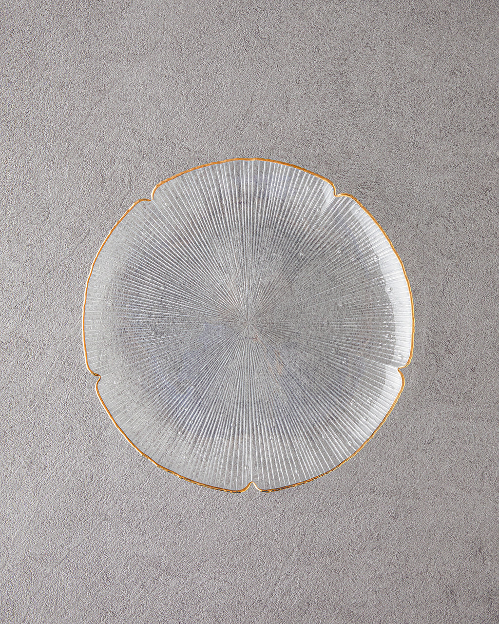 Glass Serving Plate 28 cm Gold