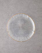 Glass Serving Plate 28 cm Gold