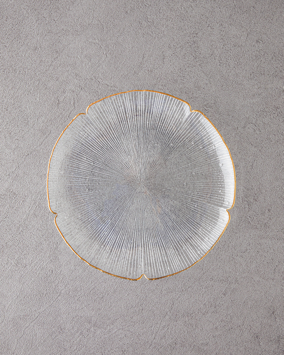 Glass Serving Plate 28 cm Gold