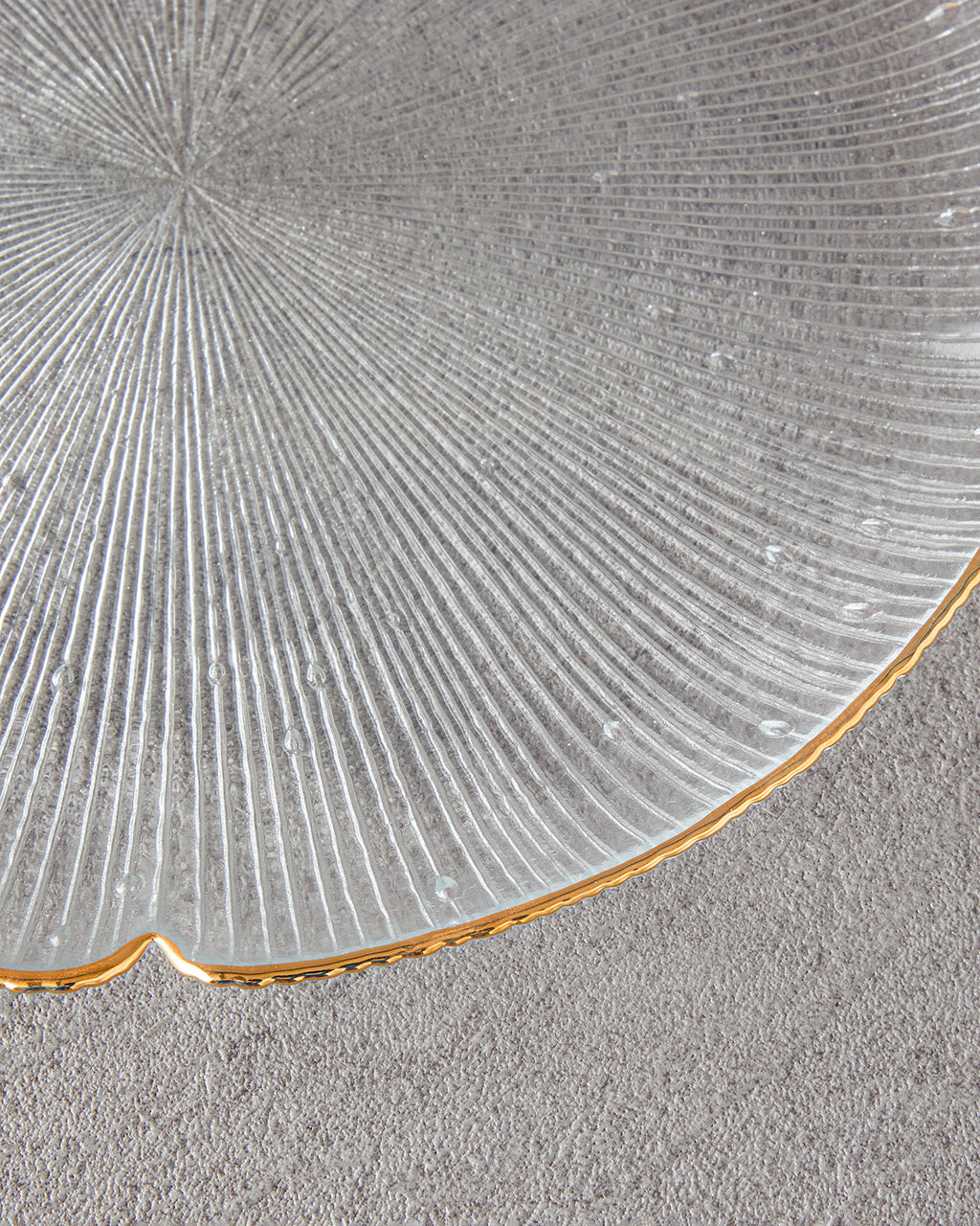 Glass Serving Plate 28 cm Gold (view 2)