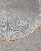 Glass Serving Plate 28 cm Gold (view 2)
