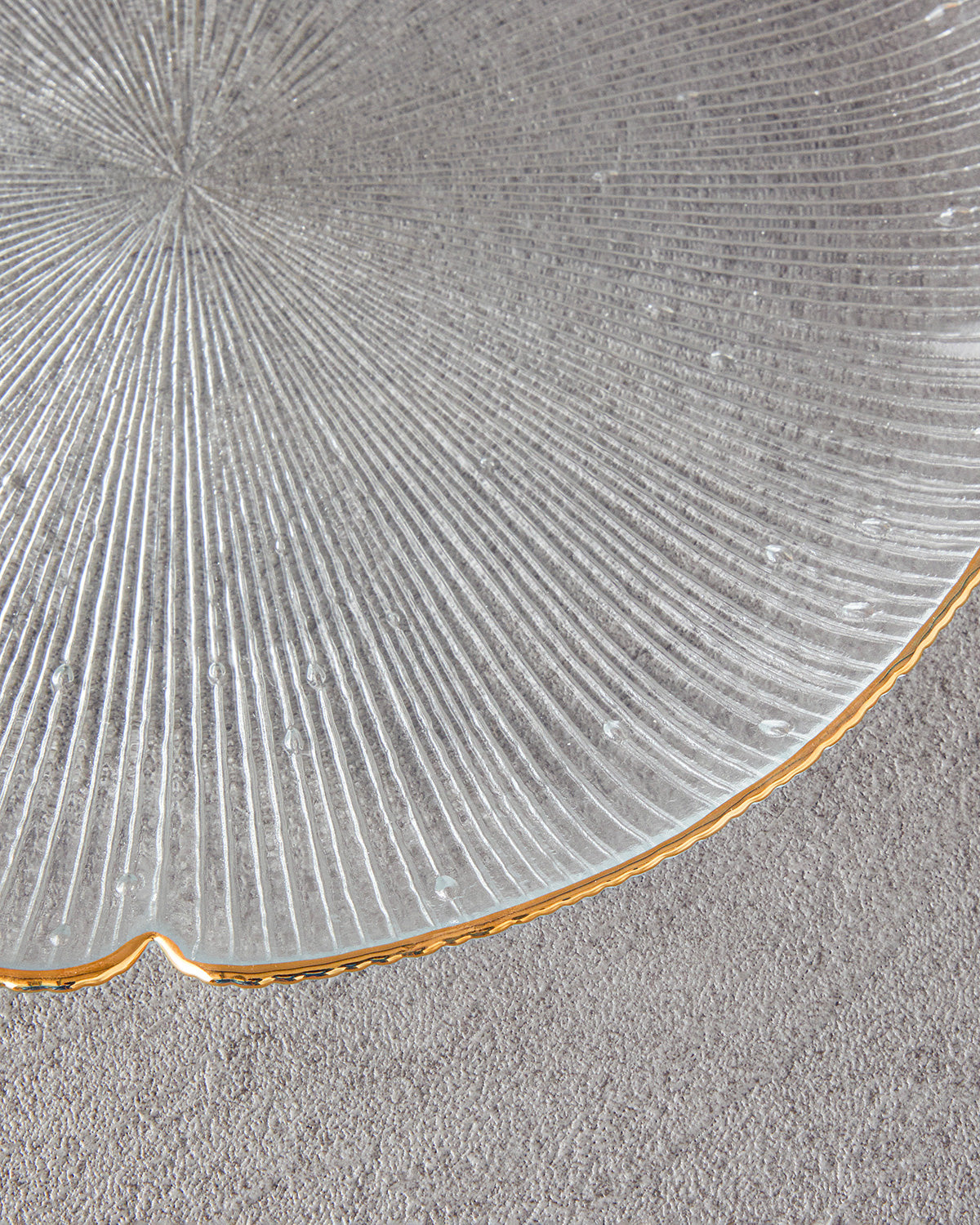 Glass Serving Plate 28 cm Gold (view 2)