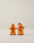 Gingerman Ceramic 2 pcs Salt and Pepper Shaker 7x8 cm Brown