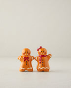 Gingerman Ceramic 2 pcs Salt and Pepper Shaker 7x8 cm Brown
