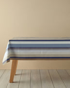 Striped PVC Table Cloth Navy Blue - 100x140 cm