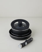 ClickEase Aluminum 6 Pieces Pot Set 16-18-20-24 cm Black (view 2)