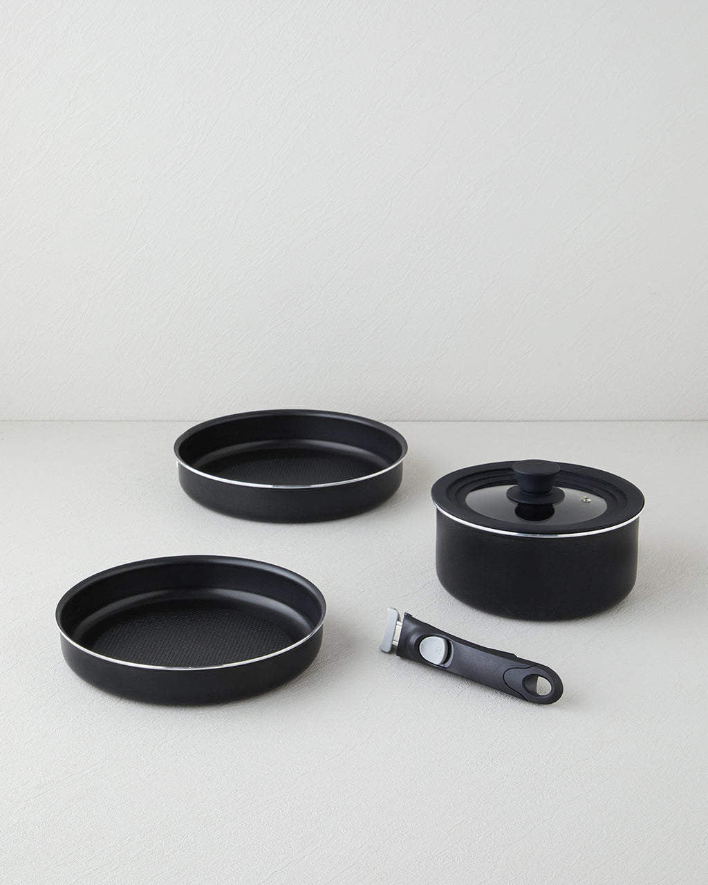 ClickEase Aluminum 5 Pieces Pot Set 20-24-26 Black