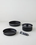 ClickEase Aluminum 5 Pieces Pot Set 20-24-26 Black