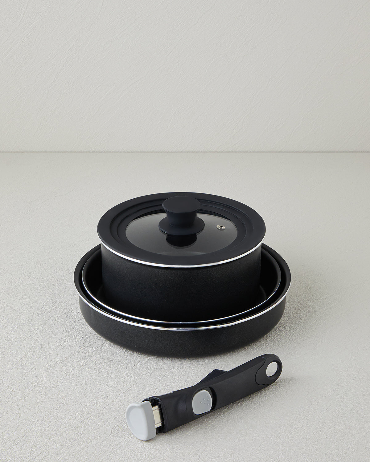 ClickEase Aluminum 5 Pieces Pot Set 20-24-26 Black (view 2)