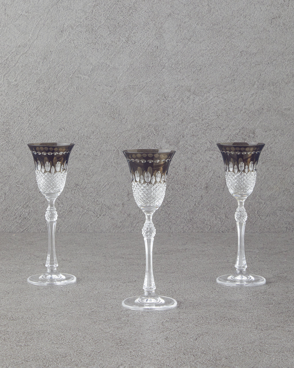 Royal Glass 3 pcs Glass 70 ml Smoke