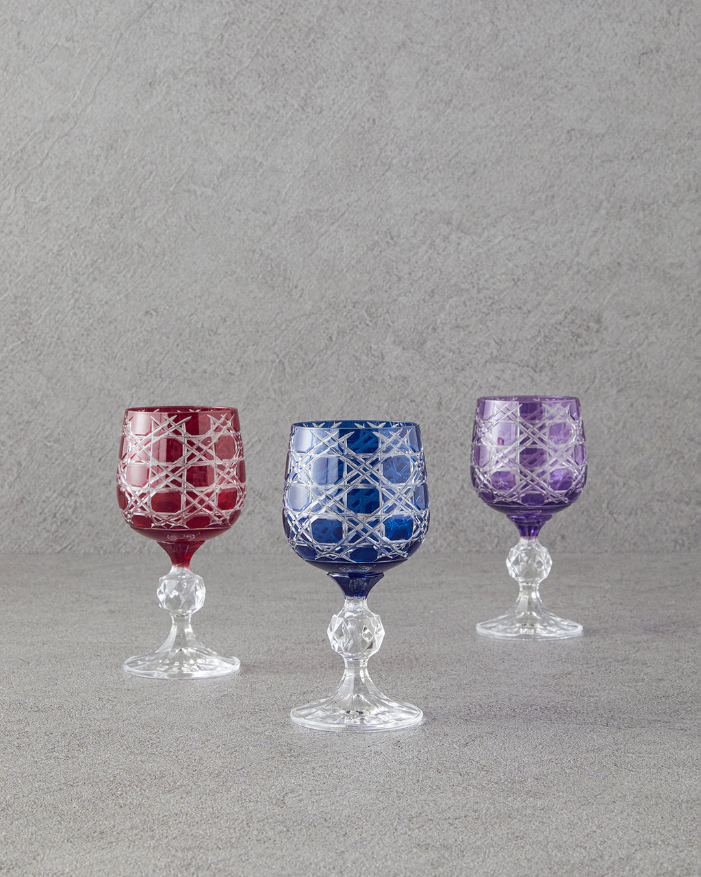 Glass 3 pcs Glass 150 ml Colored