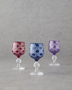 Glass 3 pcs Glass 150 ml Colored