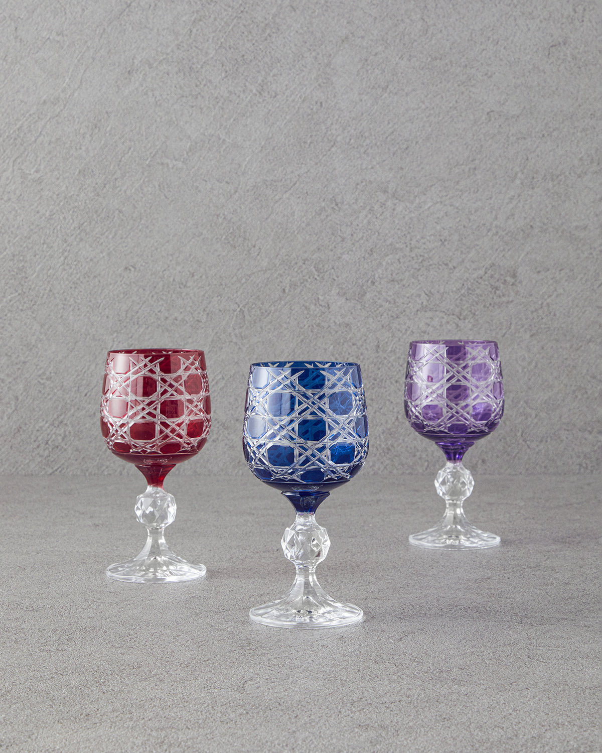 Glass 3 pcs Glass 150 ml Colored